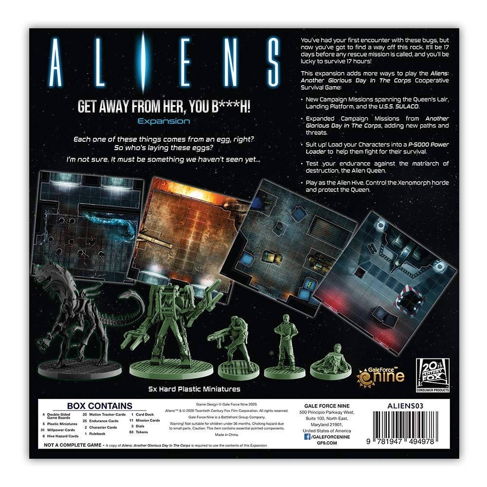Aliens Board Game Expansion – Another Glorious Day in The Corps | 1-6 Players |