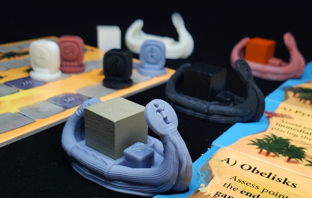 Imhotep: Builder of Egypt Player Tokens 6pcs | Multi-colored 3d Printed Pieces