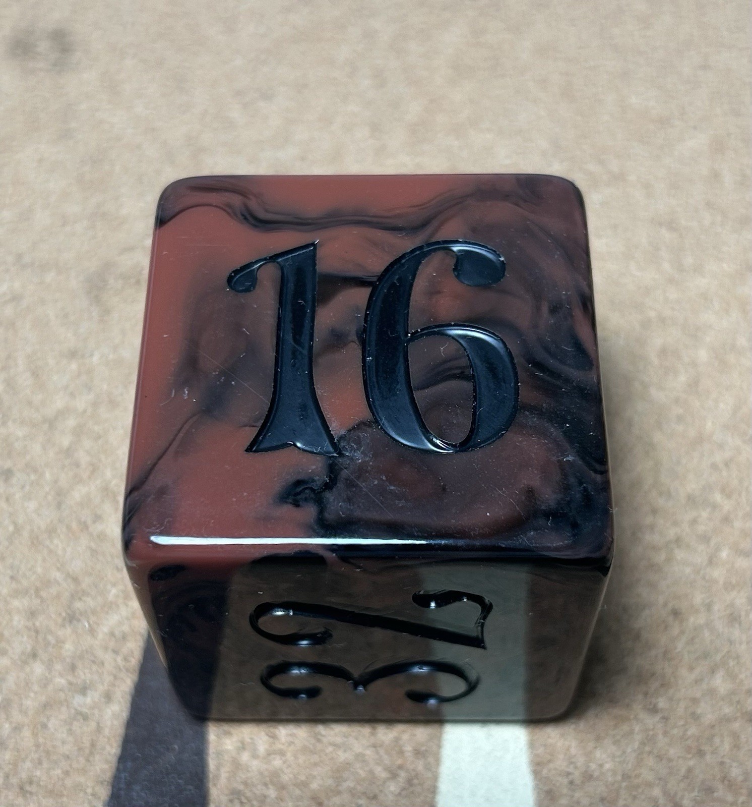 Large Gothic 1.5” Backgammon Doubling Cube