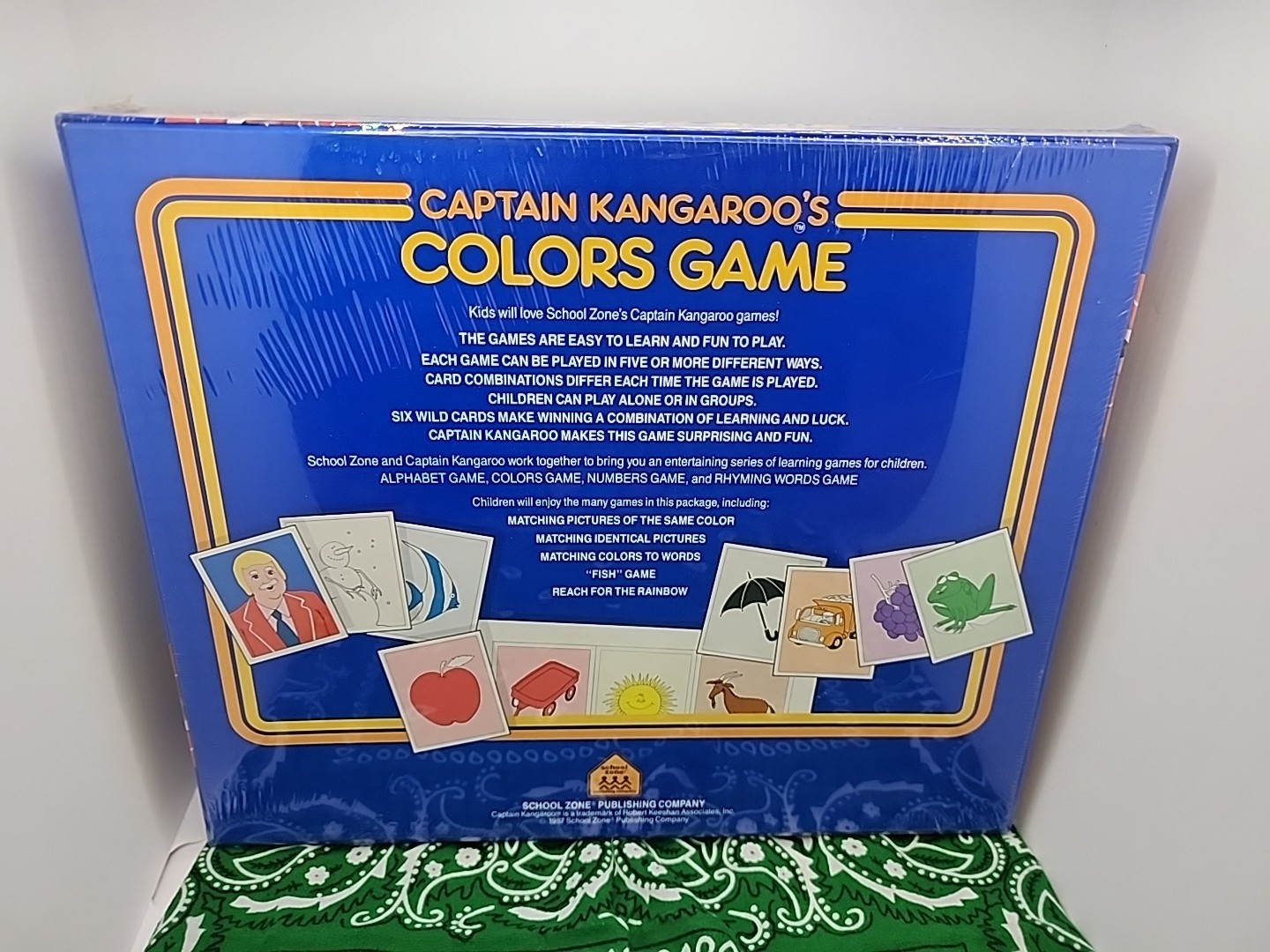 1987 Captain Kangaroo School Zone Colors Game, Brand New/Sealed. Preschool Learn