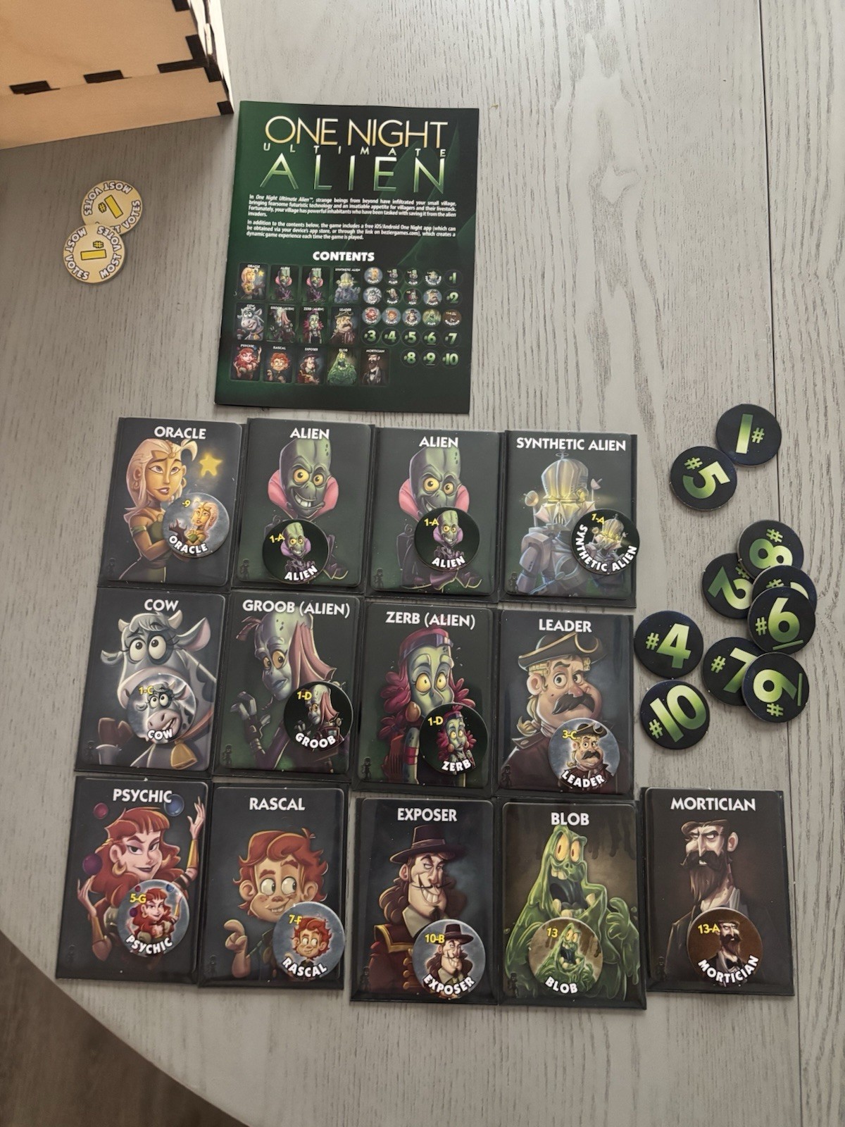 One Night Ultimate Werewolf Collection w/ Wooden Box Storage Case