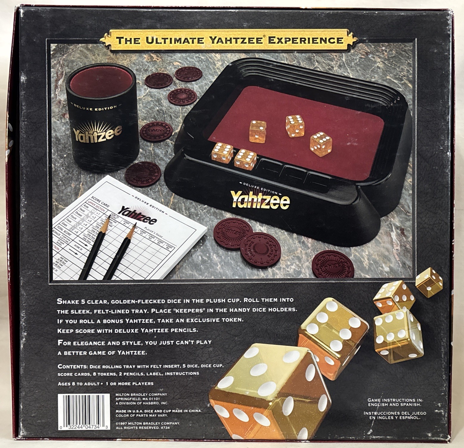 Yahtzee Deluxe Edition Board Game – Milton Bradley 1997 – Complete