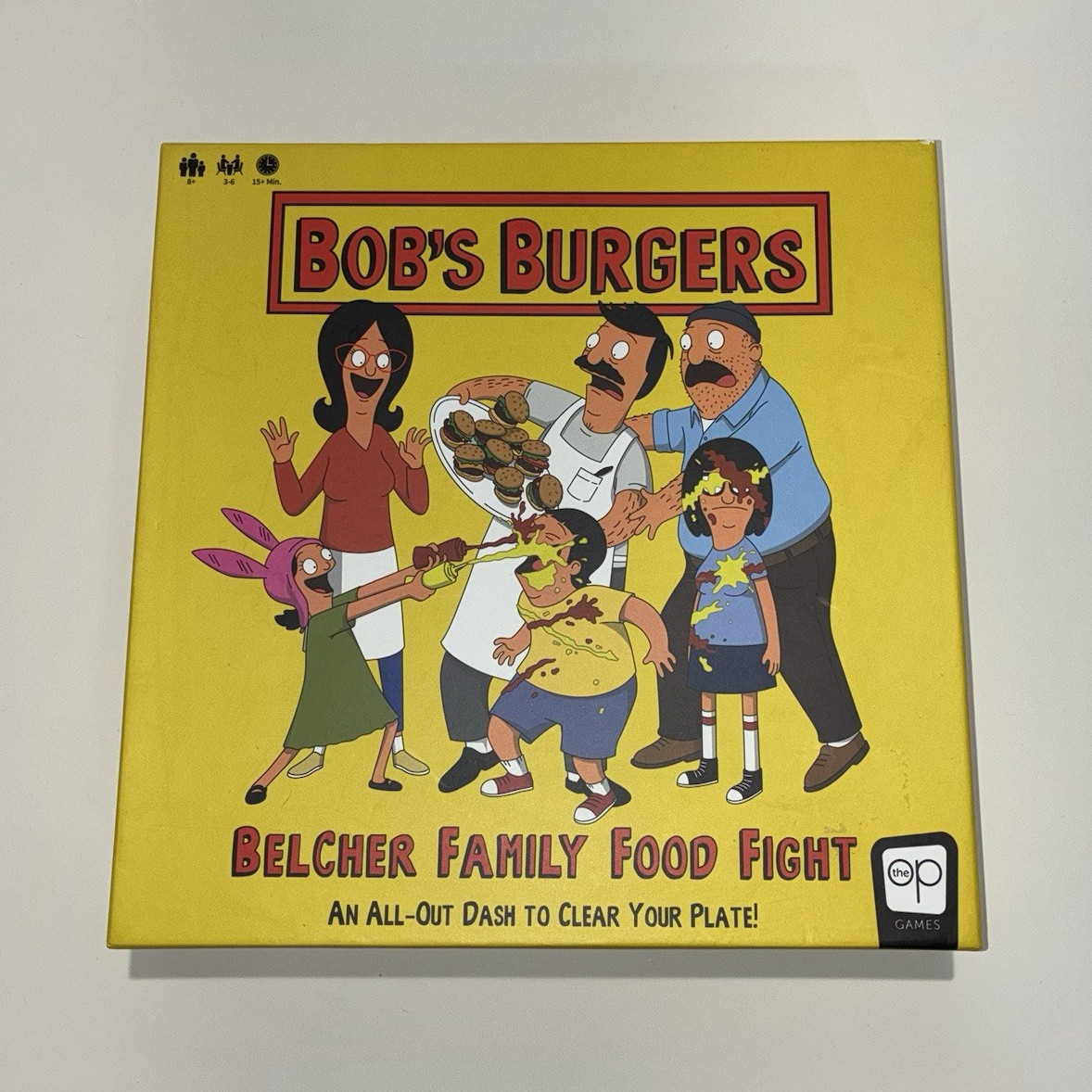 The OP Games Bob’s Burgers Belcher Family Food Fight Board Game 2+ 14+