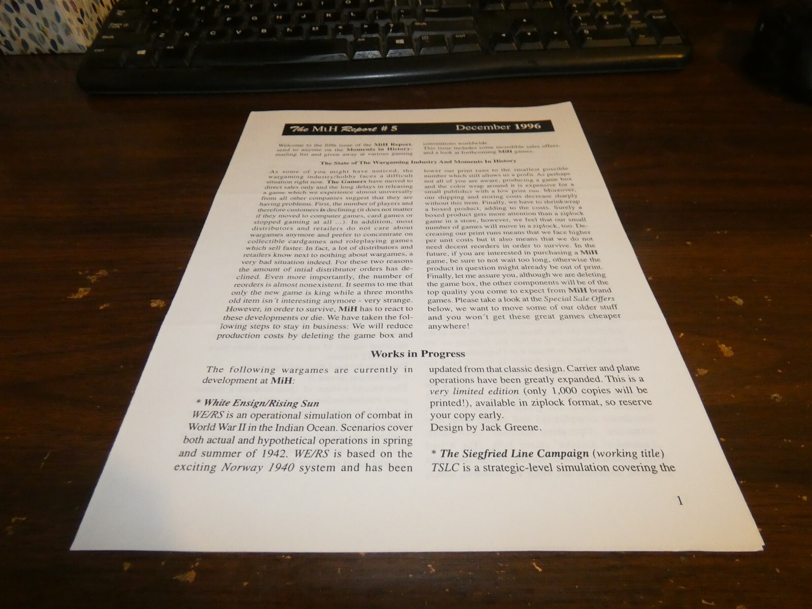 Decision Games: The Moments in History Report #5