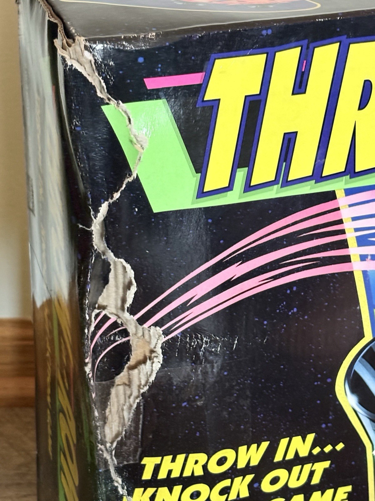 1992 Throw in a Row Game Neon Tic Tac Toe Ball Toss 40125 Works RARE