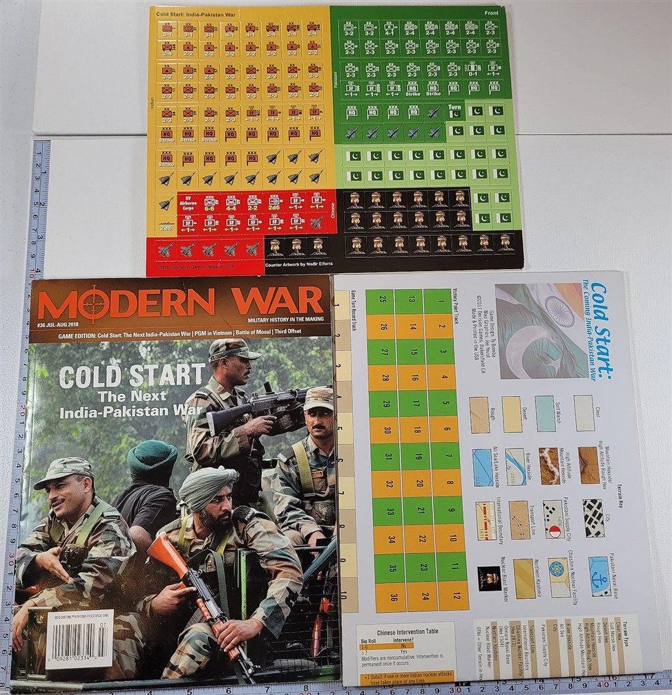 Modern War #36 Cold Start Next Indo-Pakistan War Board Game War Game Unpunched