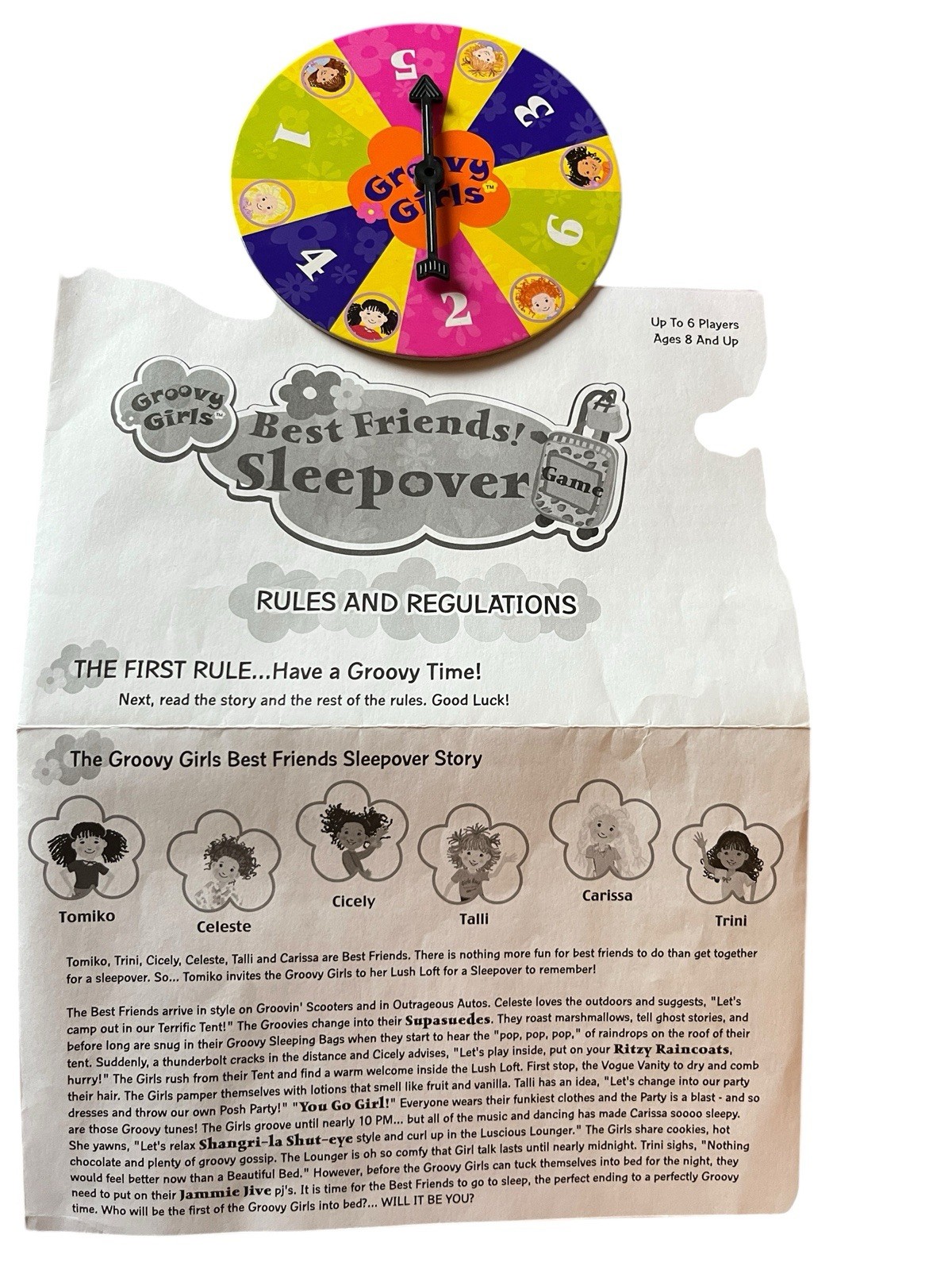 Vintage Groovy Girls ~ Best Friends Sleepover Game in Tin Box