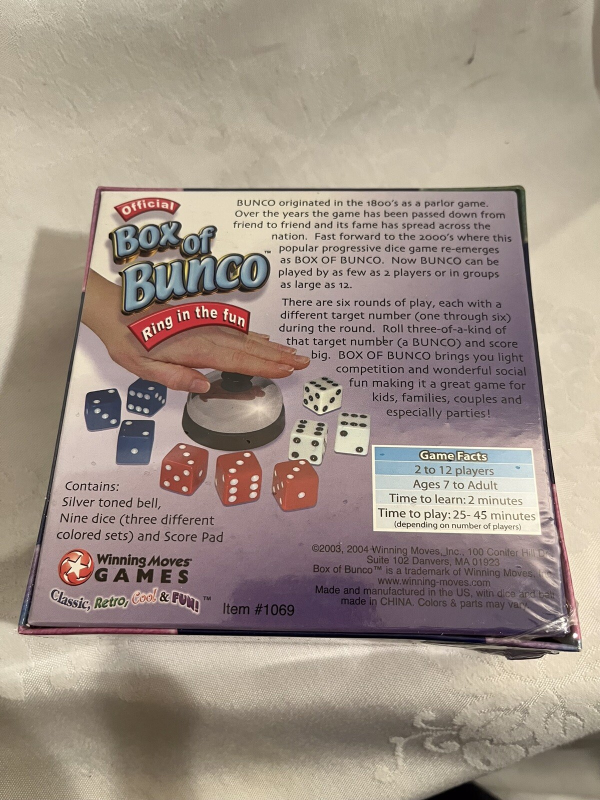 Box Of Bunco Game, 2 To 12 Players Fast Pace Easy To Learn And Play NEW
