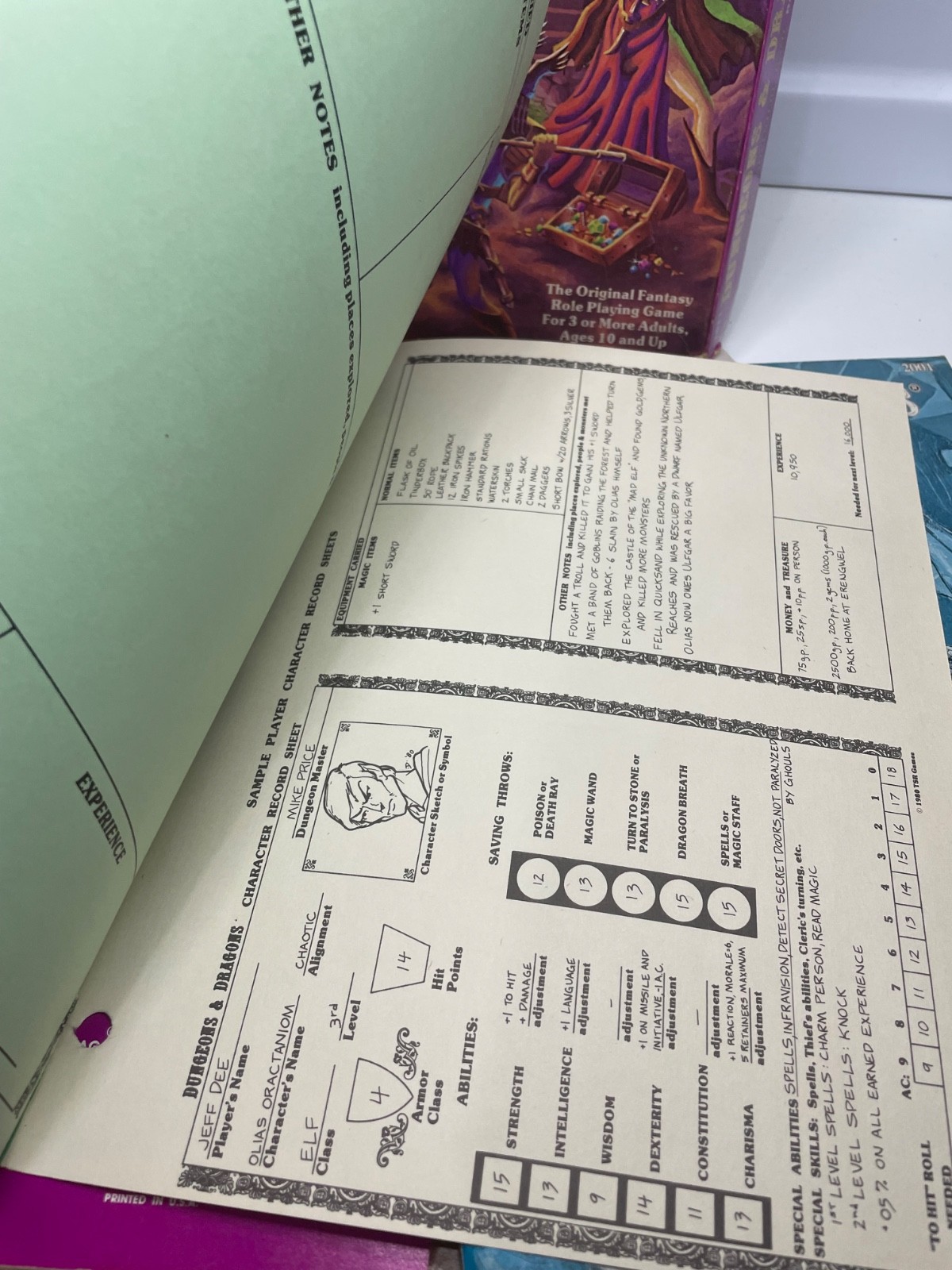1981 Dungeons & Dragons D&D Adventure Vintage 1st Basic Set #1011 Purple TSR