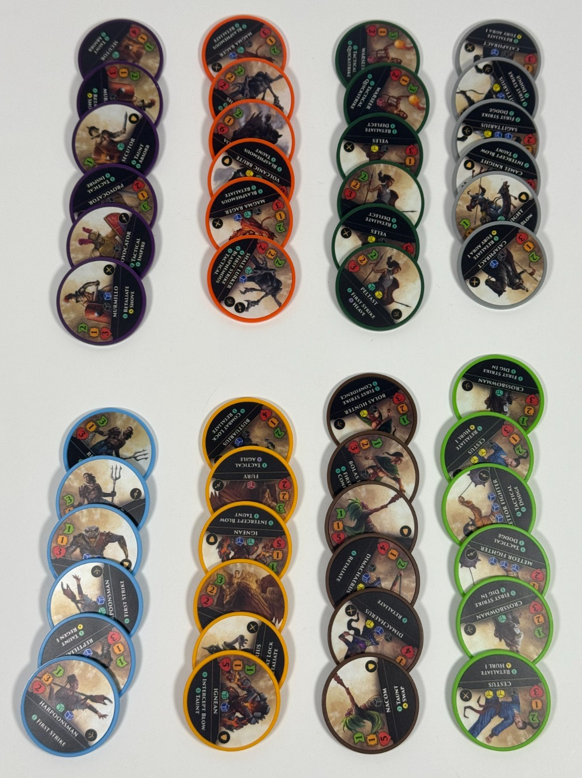 Hoplomachus Victorum BoardGame Faction Unit Chips Set of 48 COMPLETE Chip Theory
