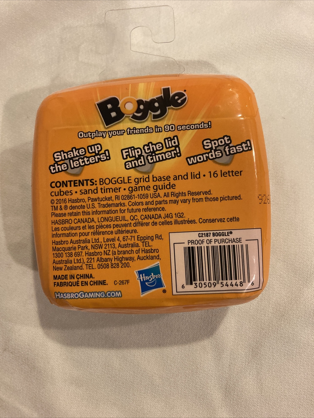 43) Boggle Classic Word Game 2016 Hasbro New THINK CHRiSTMaS Stocking Stuffer