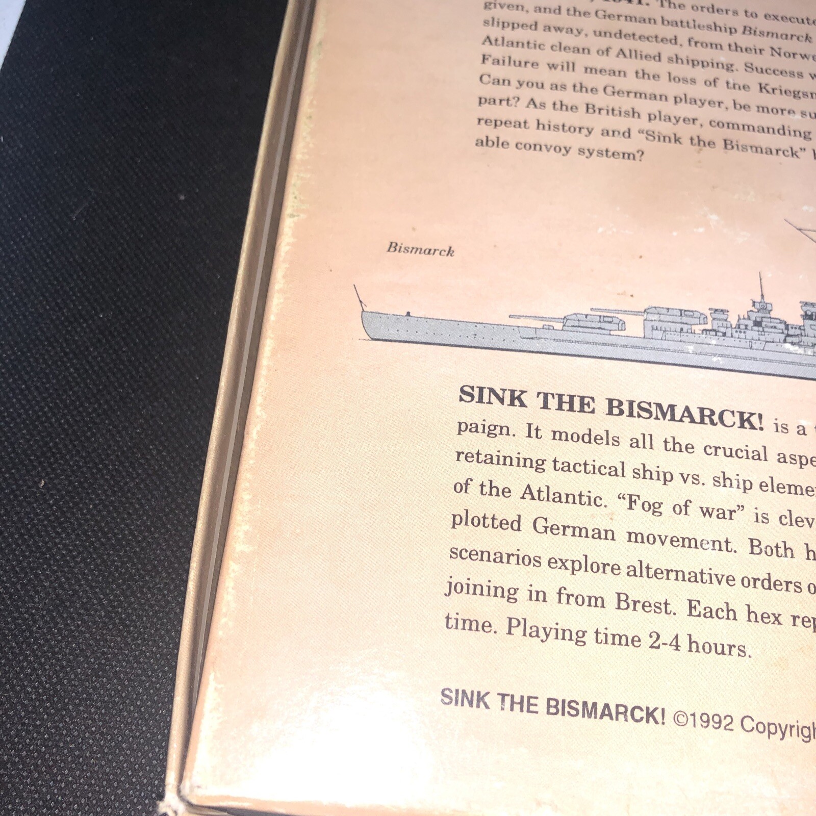 Sink The Bismarck! Board Game by 3W Designed by Michael Smith 1992 Stock# 729 C2