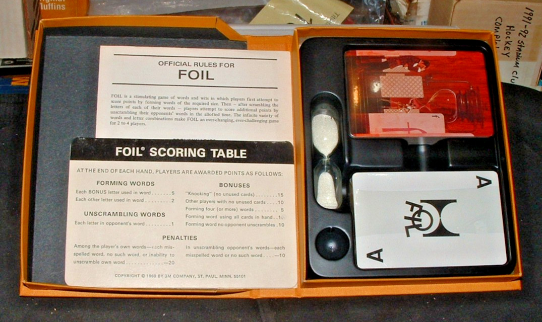 Vintage Foil The Game of Words & Wits 3M Card Game 1970 Brand New Sealed Cards