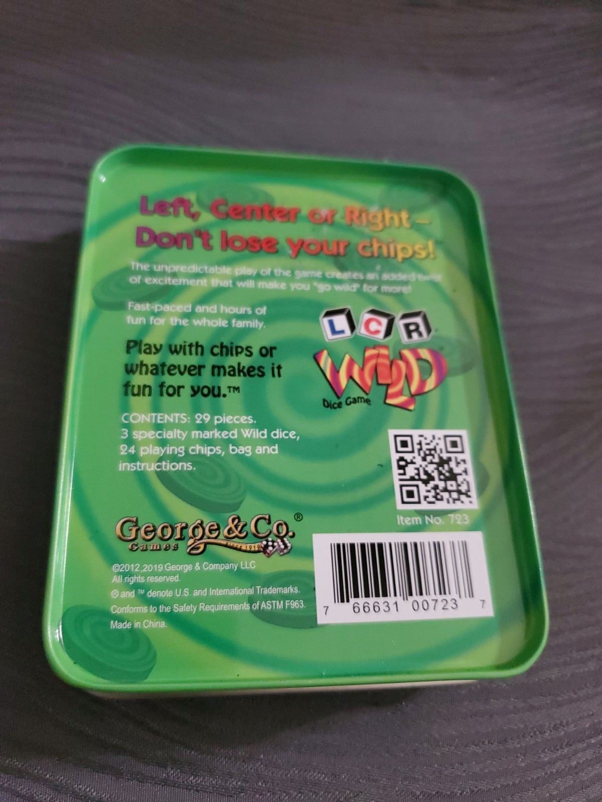 New Left Center Right Wild LCR Dice Game George & Co. Games