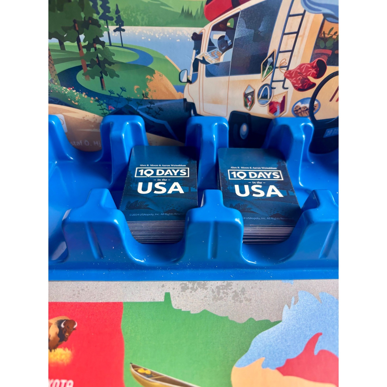 The Op 10 Days in the USA Board Game Unisex OS Blue Travel Strategy