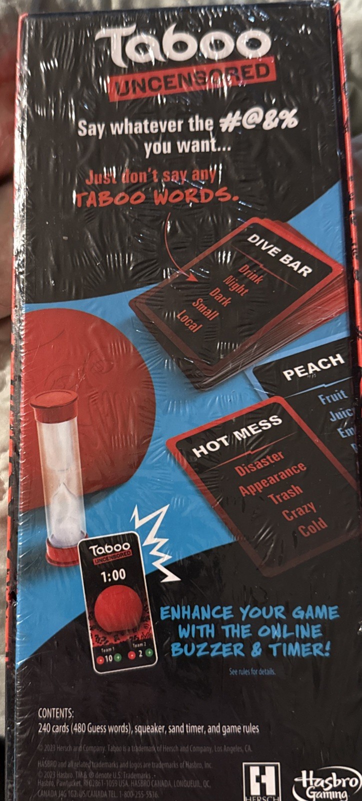 Taboo Uncensored ACC NEW Board Game Hasbro Gaming