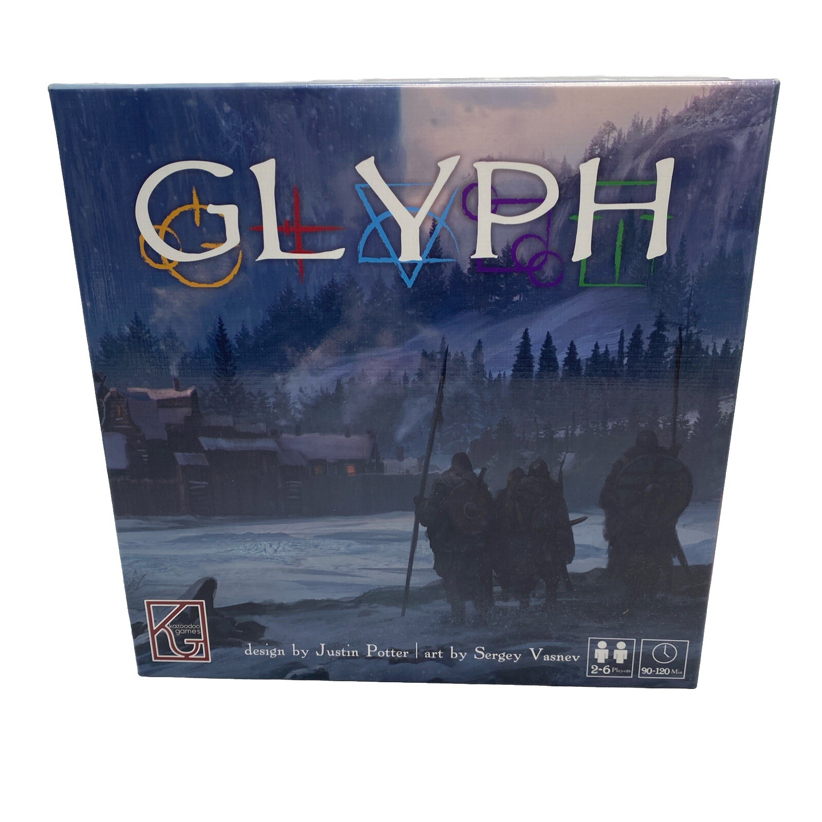 2017 GLYPH Kazoodoo Games Board Game Justin Potter 2-6 Players Complete
