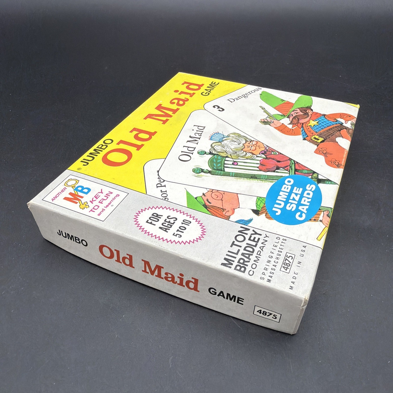 VINTAGE 1968 MILTON BRADLEY OLD MAID JUMBO CARD GAME COMPLETE AGES 5-10