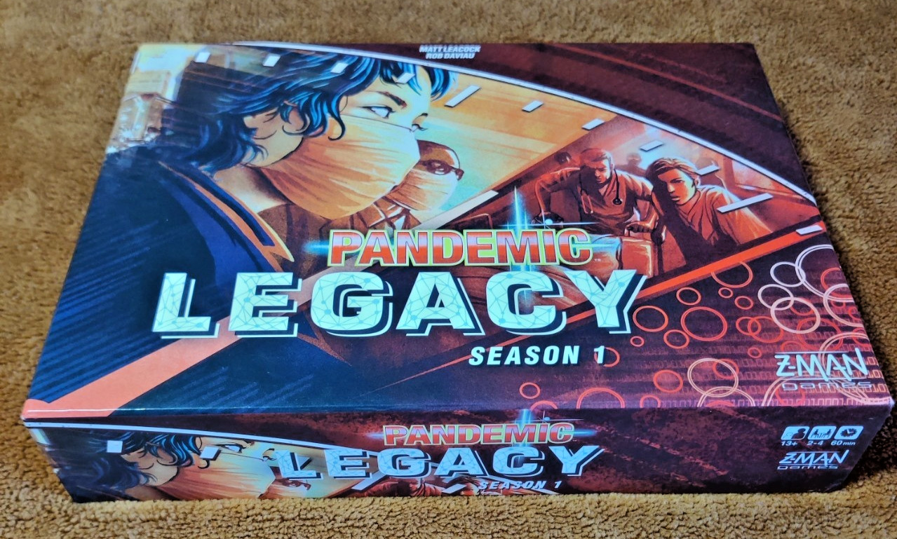 Pandemic Legacy Season 1 Board Game 100% Complete Z-Man Games Used