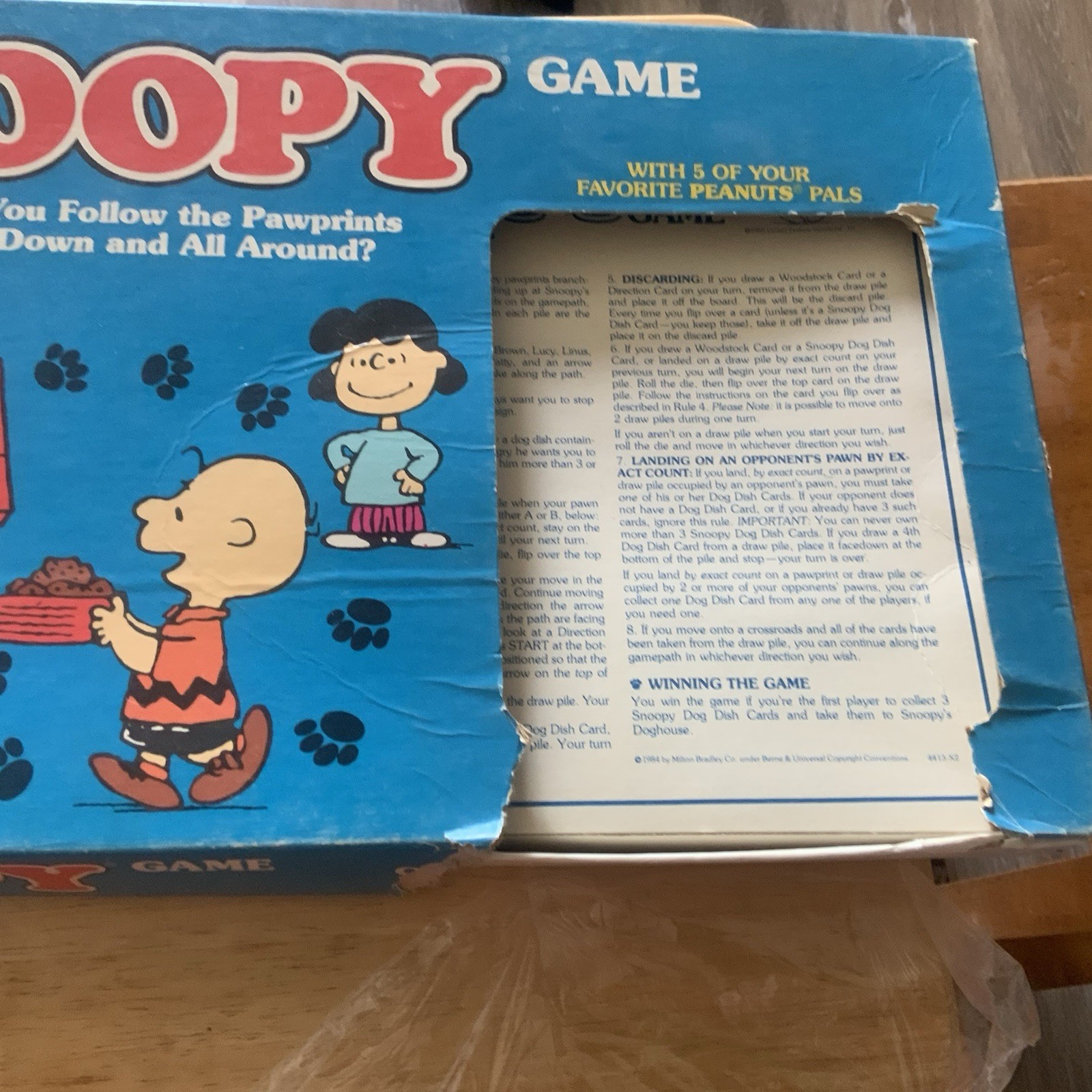 Vintage 1971 Milton Bradley The Snoopy Game Peanuts Board Game 4413 Complete