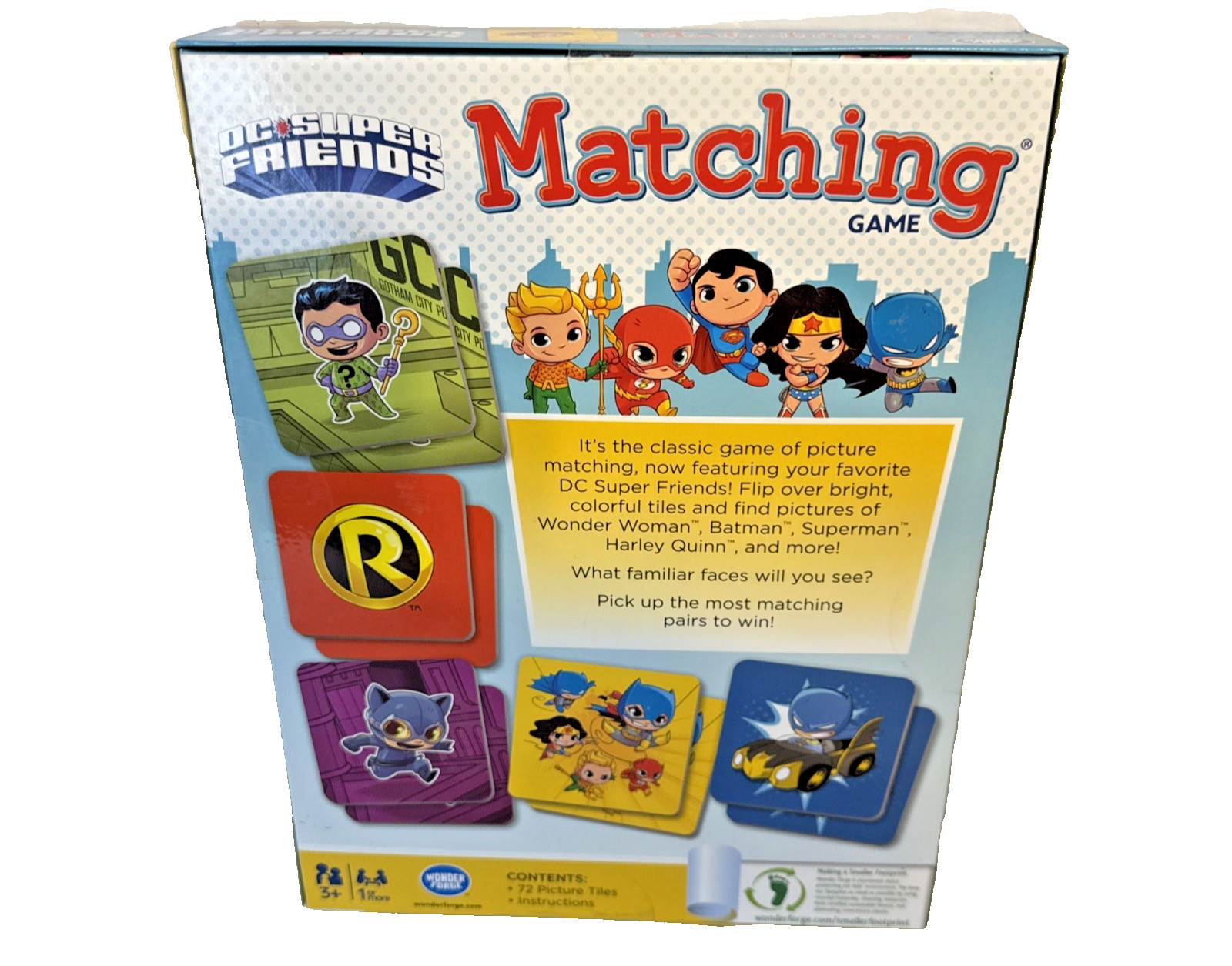 DC Super Friends Matching Game Wonder Forge Memory Game Back to School Kids New