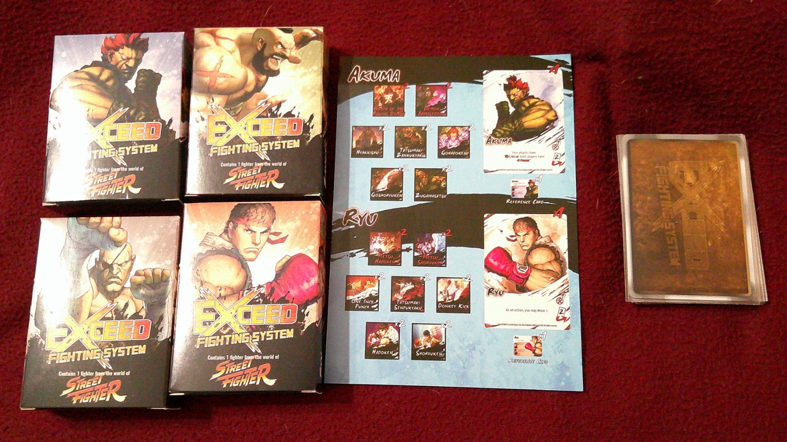 Level 99 Exceed Fighting System Ryu box contents Street Fighter (box missing)