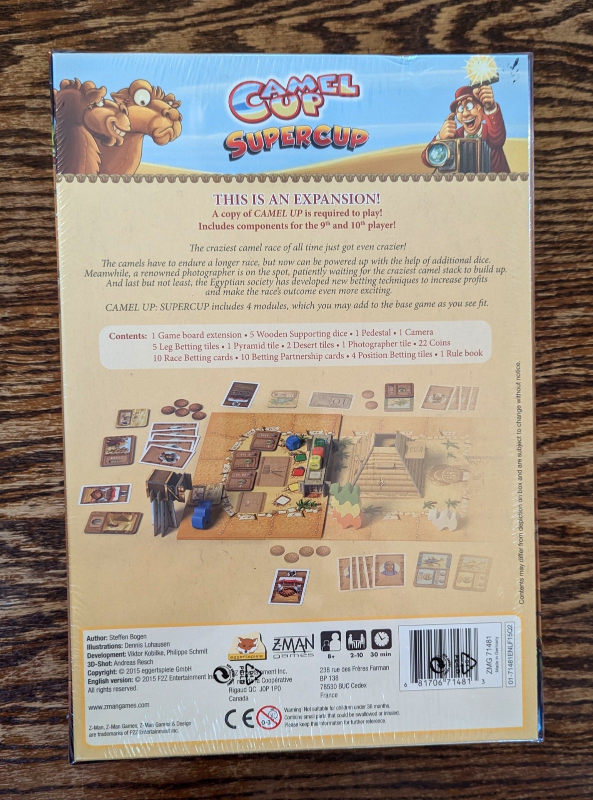 Camel Up Supercup Expansion Board Game 2015 ZMAN Games NEW/FACTORY SEALED OOP