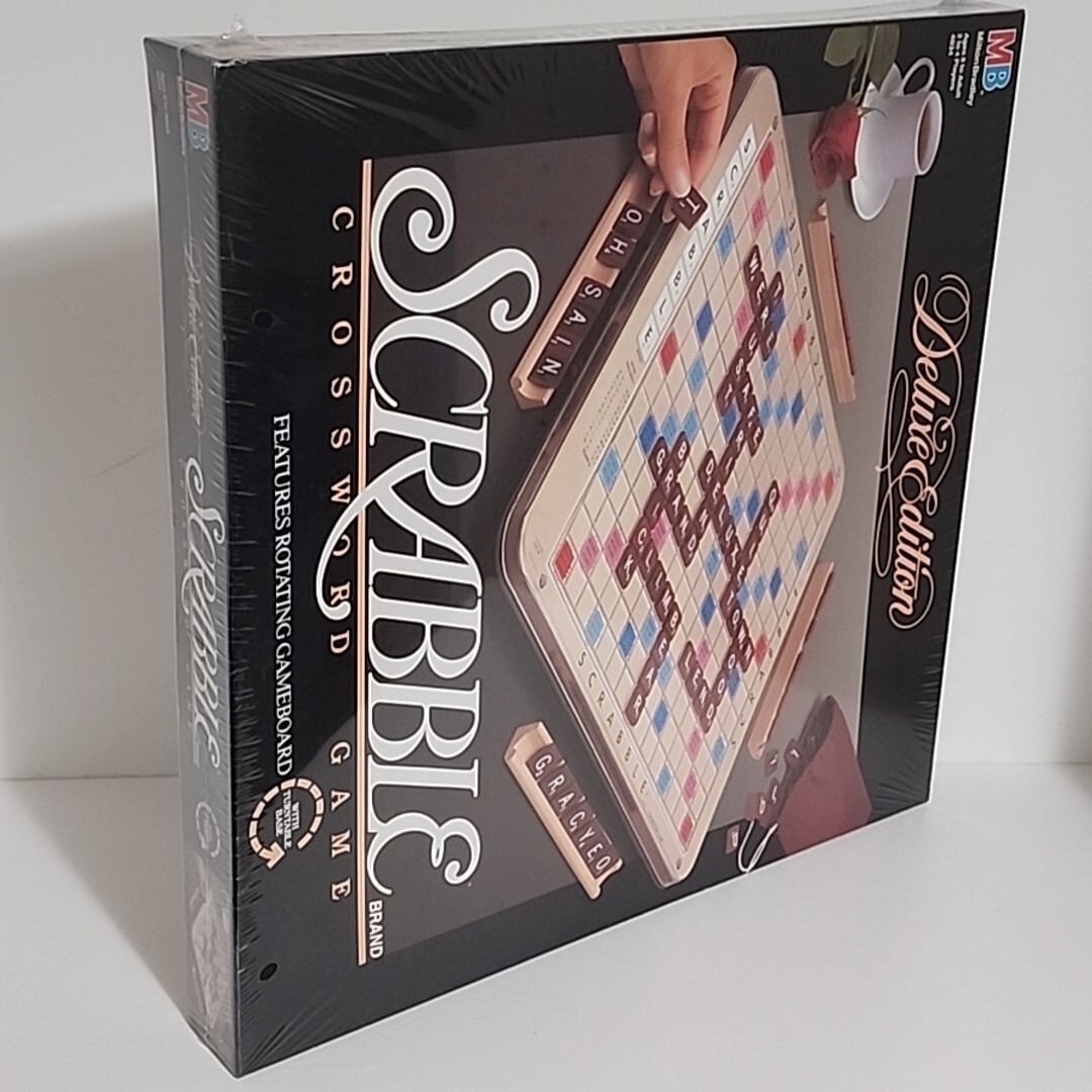 Scrabble Crossword Game Deluxe Edition Turntable 4034 1989 Milton Bradley Sealed