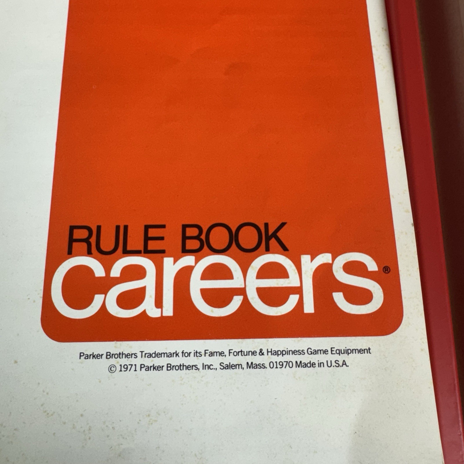 Vtg 1971 Parker Bros Careers Board Game Complete Orange Box Space Ecology