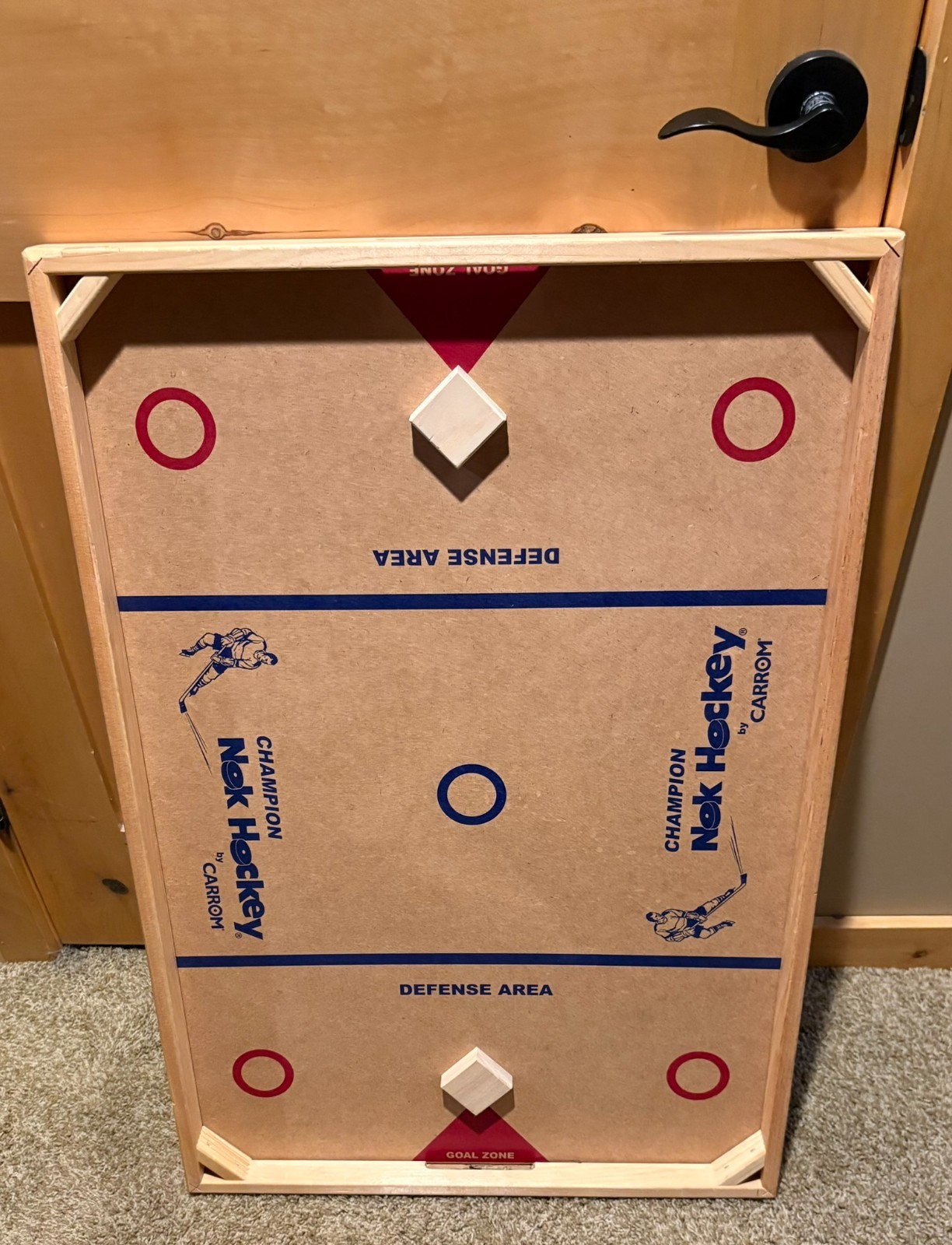 Vintage 24″ x 36″ Wooden Champion Nok Hockey Game BOARD ONLY By Carrom Co.