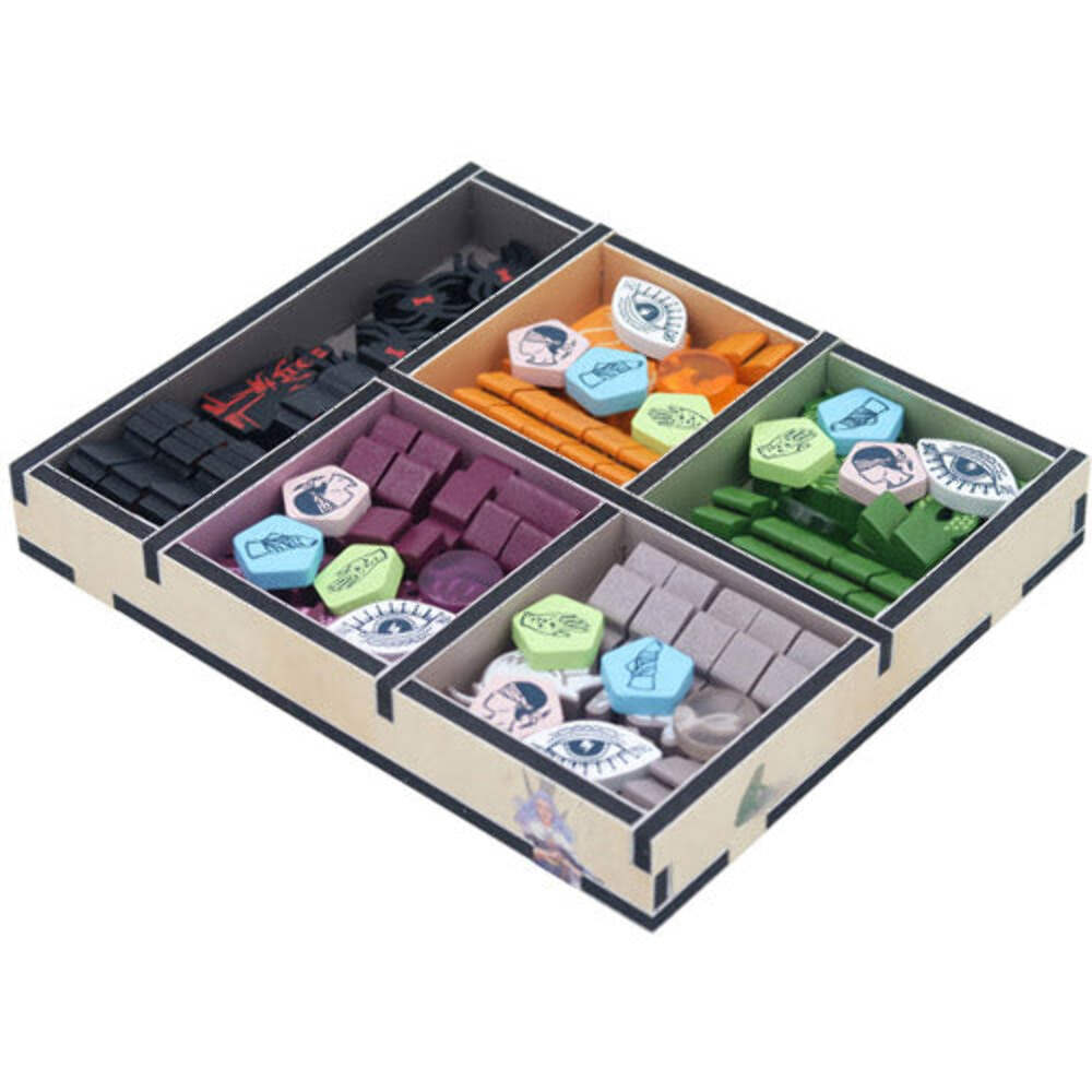 Folded Space Game Inserts for Septima Efficient Board Game Storage Solution