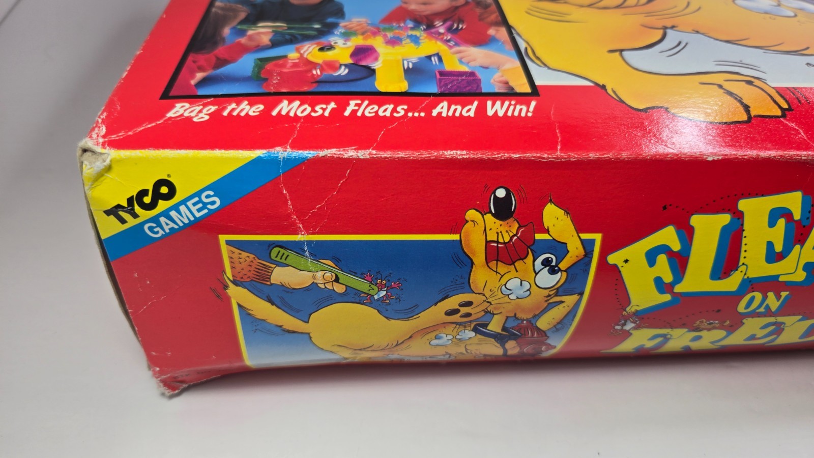 Vintage 1993 Fleas On Fred Tyco Game Tested Missing Pieces Damaged Box Heavy Use