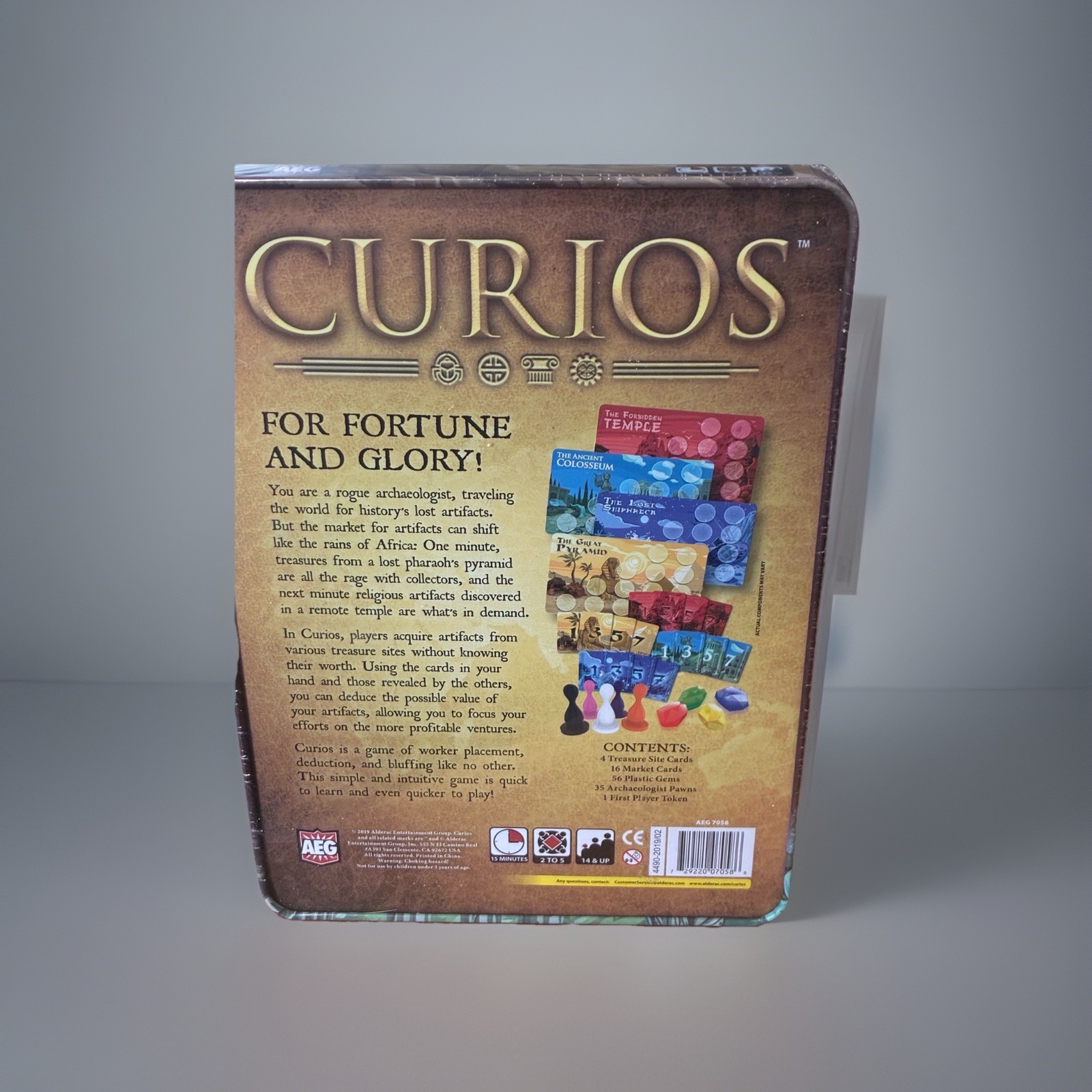 Curios Board Game AEG Complete 2-5 Players Deduction Archaeology Card Game