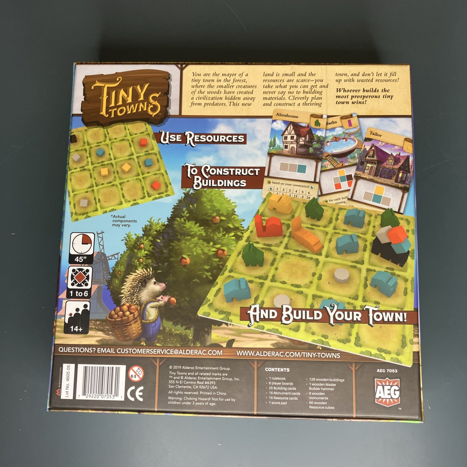 Tiny Towns Board Game AEG Peter McPherson New Open Box Sealed Pieces
