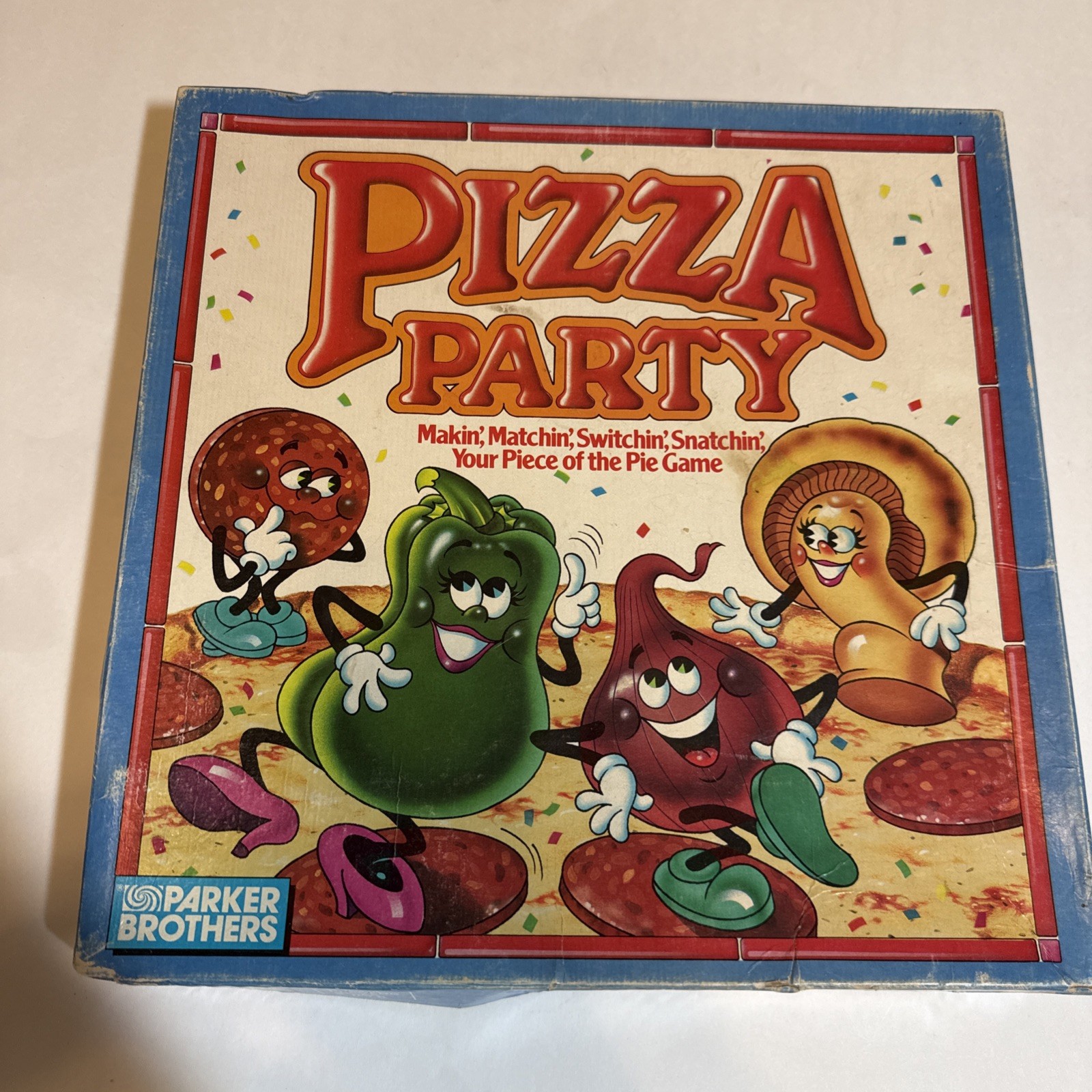 Vintage 1987 PIZZA PARTY Board Game Parker Brothers 100% COMPLETE Instructions