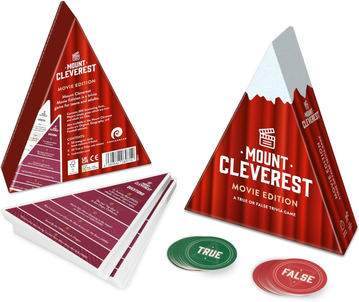 Mount Cleverest® Movie Edition | True or False Trivia Game | Fun Family Card Gam