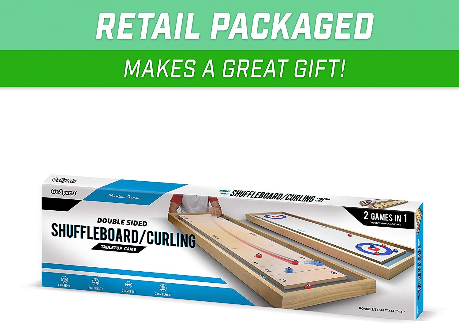 Shuffleboard Curling Tabletop Fun Board Game for Kid Family Game Room Party Gift