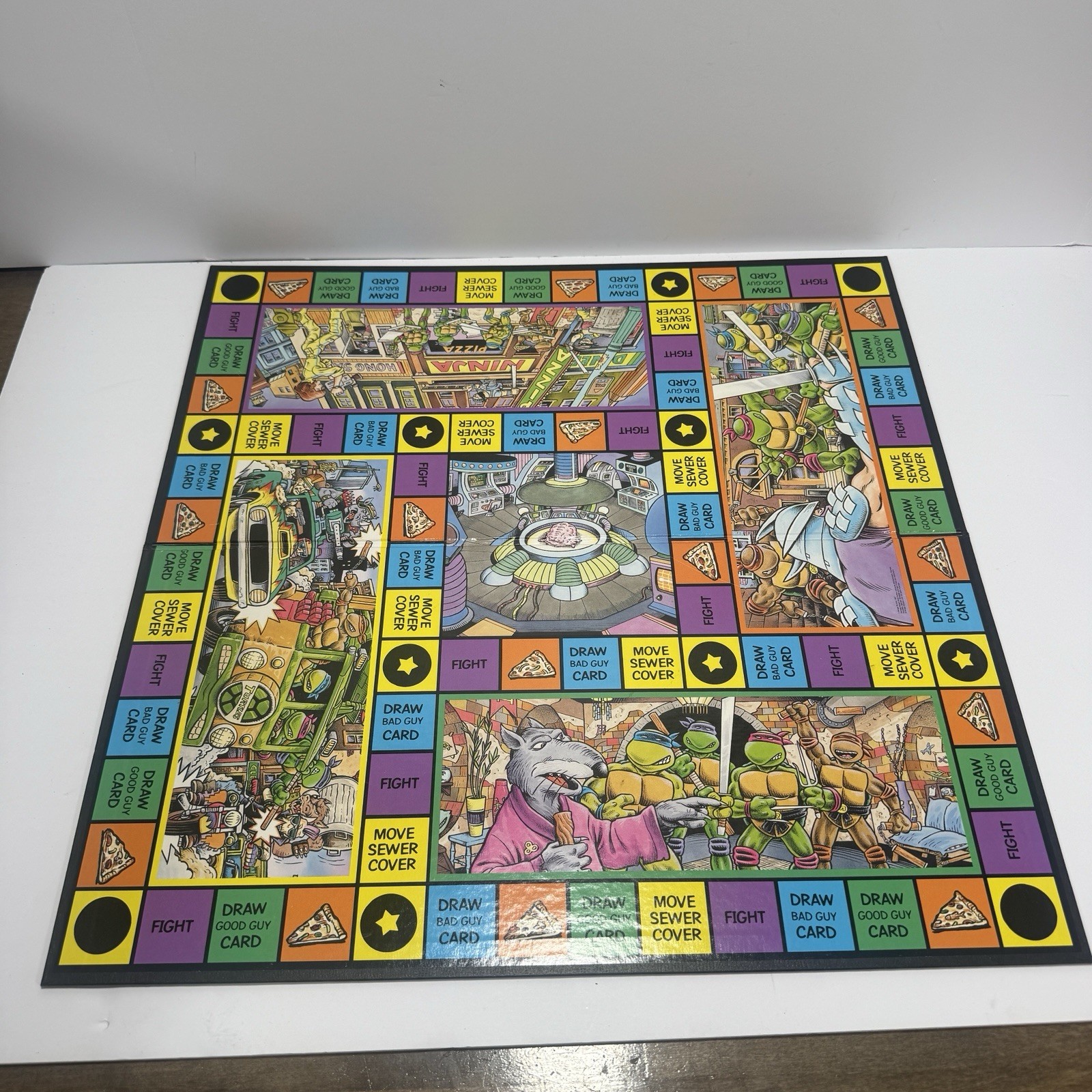Pizza Power Game Teenage Mutant Ninja Turtles TMNT 1987 Random House Complete