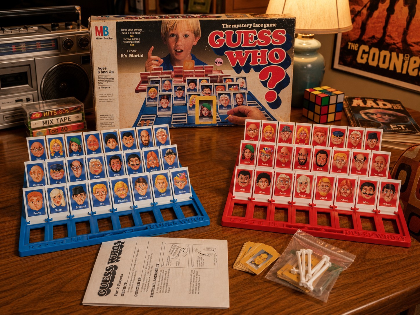 1987 Milton Bradley Guess Who? Face Game, Complete Box & Instrucs, Vintage Game