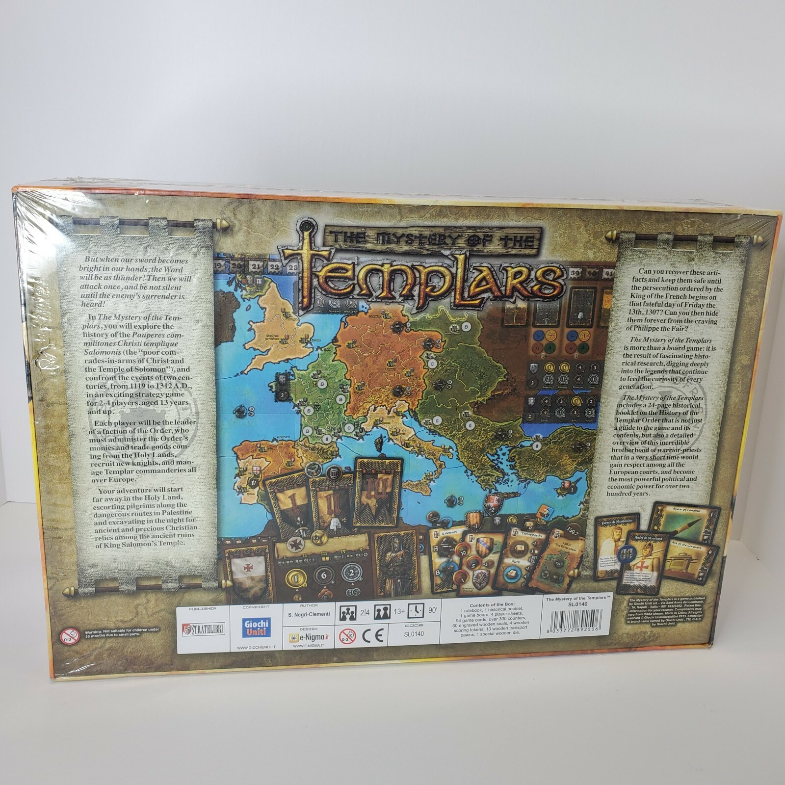 Stratelibri The Mystery of the Templars Historical Strategy Board Game RPG New!