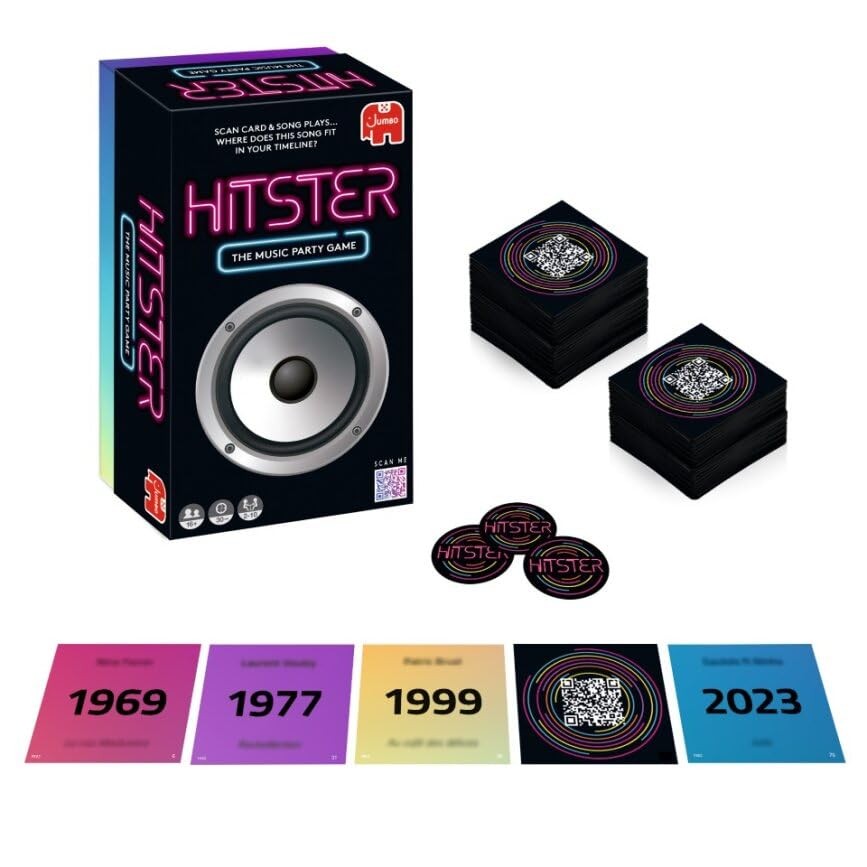 Jumbo Hitster – The Music Fun Party Quiz Card Game, 2-10 Players – 300 Plus I…