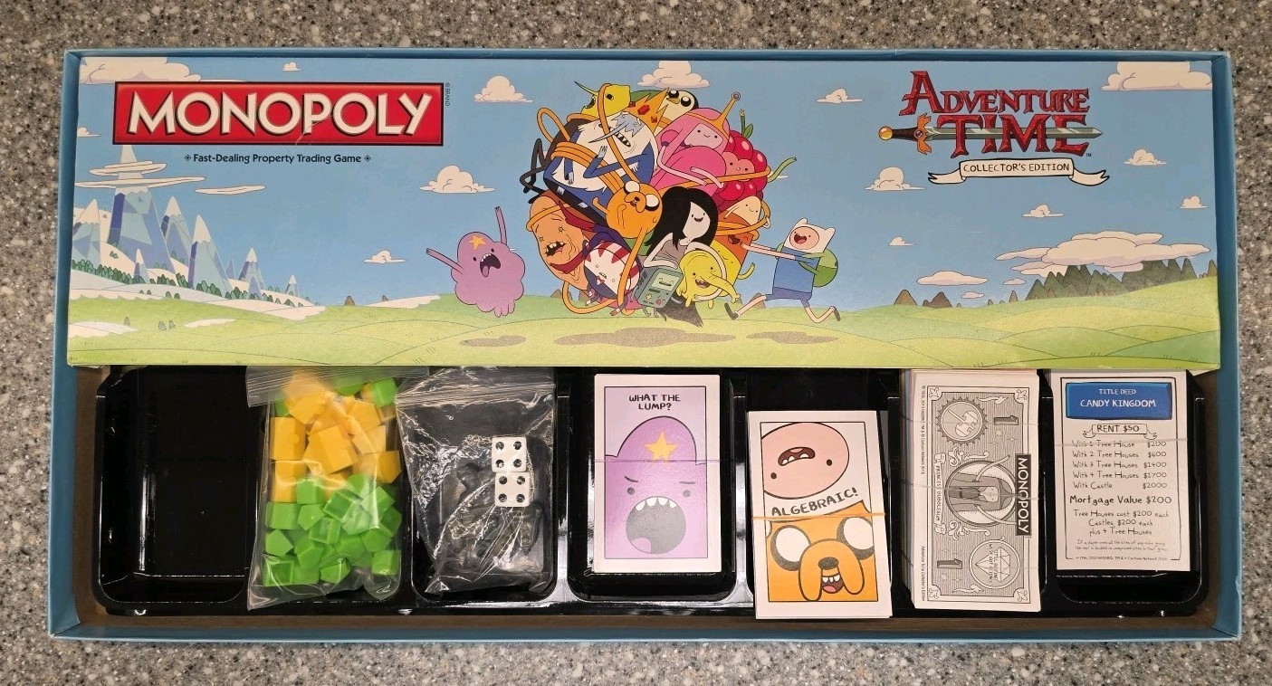 Monopoly Adventure Time Collector’s Edition 2013 Hasbro Complete