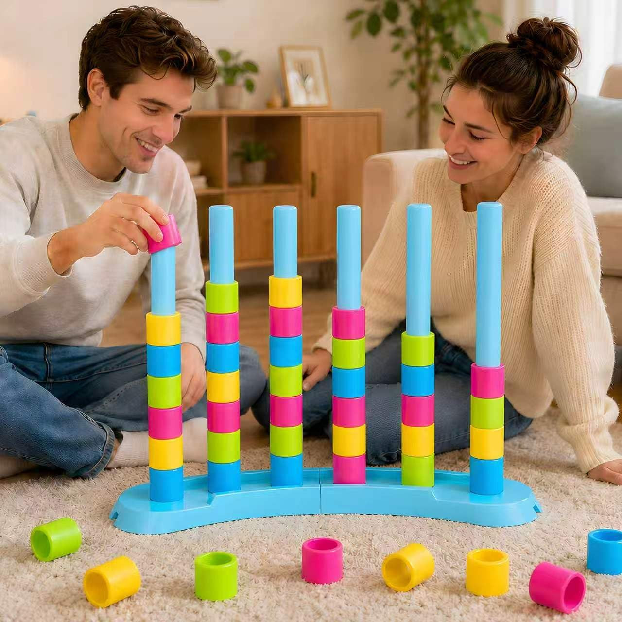 Giant Color Matching Challenge Game, Fast Pattern Match Ring Stacking Puzzle Sta