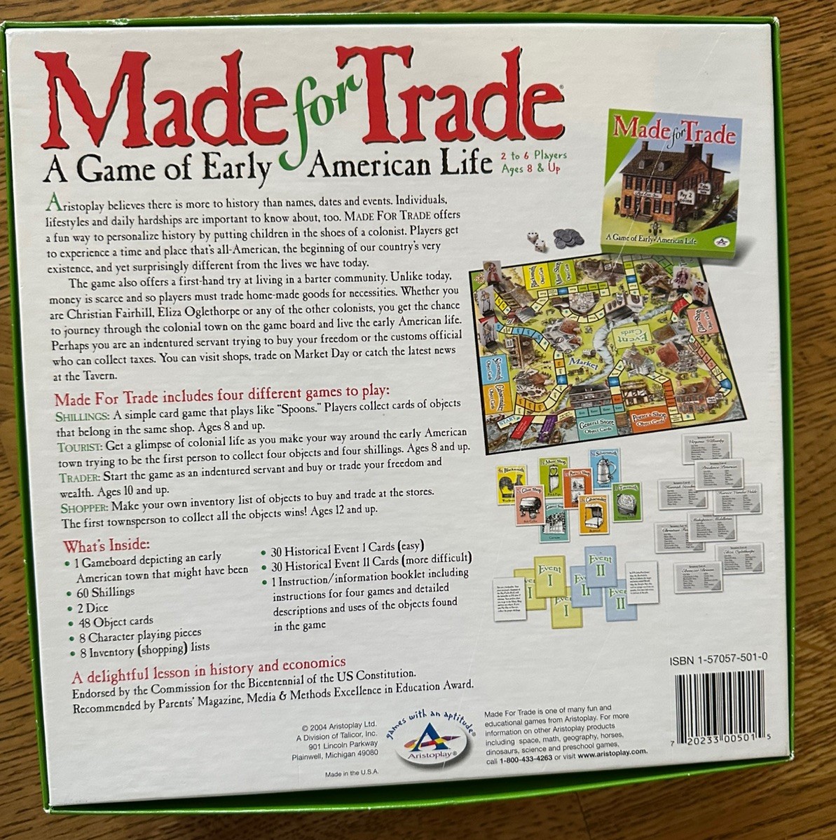 Made for Trade A Game of Early American Life Aristoplay Board Game Complete