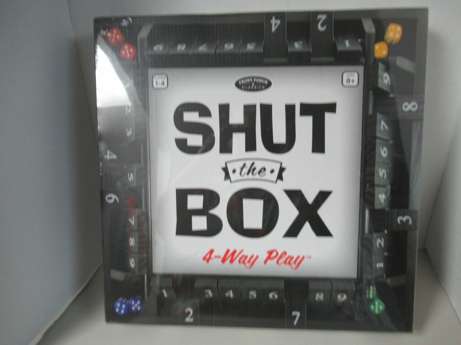 Front Porch Classics “Shut the Box” 4-Way Play Ages 8+ 1-4 players New IN BOX