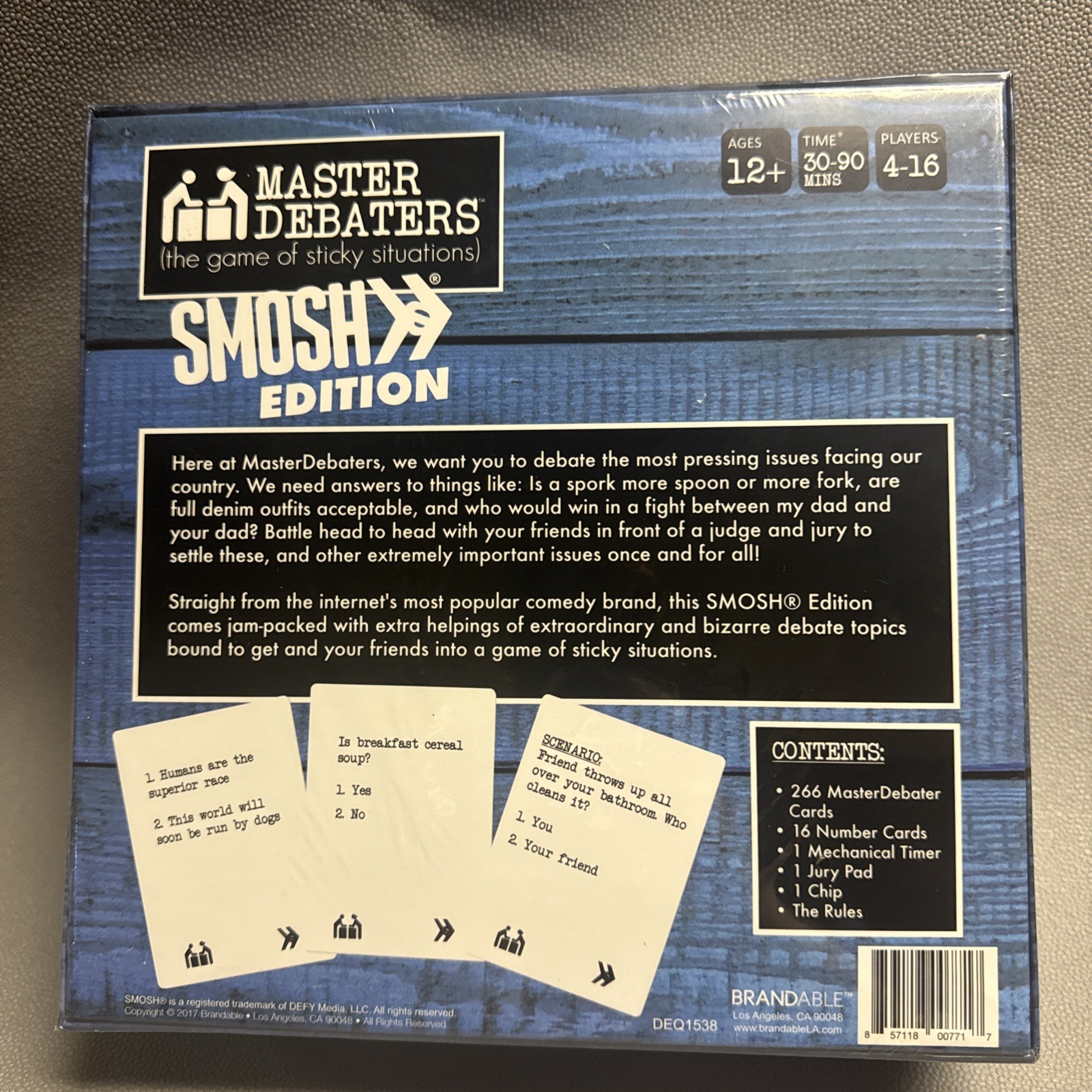 Master Debaters SMOSH Edition Board Game 2017 Ages 12+ For 4-16 Players Team