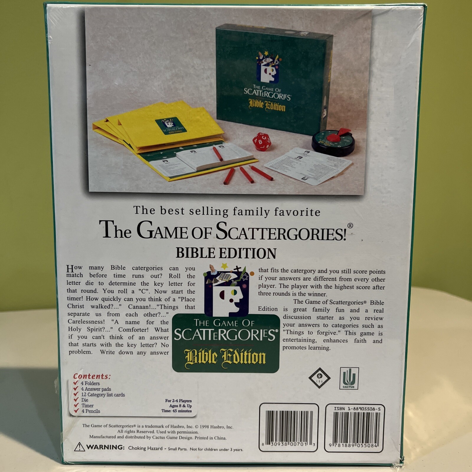 The Game of Scattergories Bible Edition Game – Hasbro 1998 New Sealed