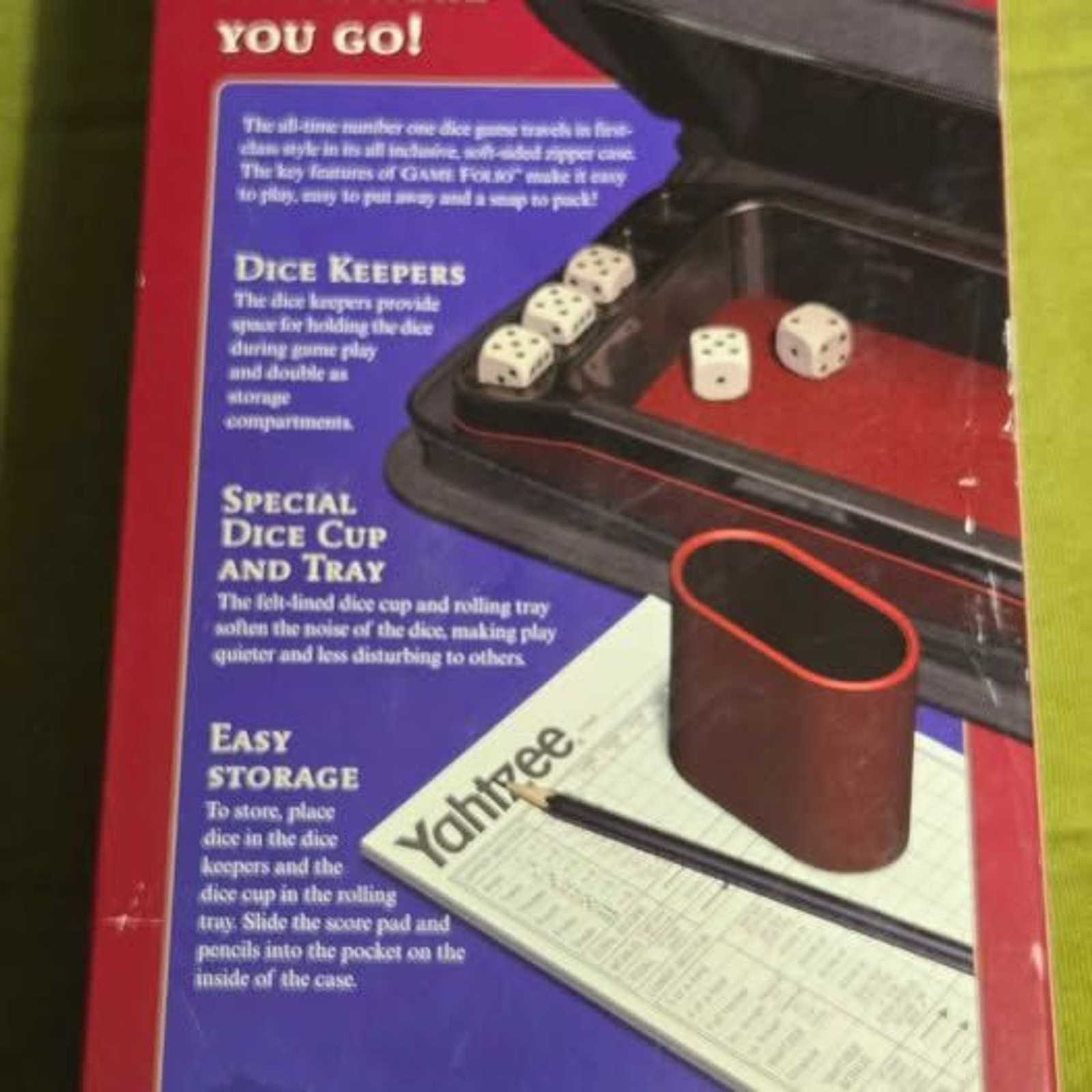 Parker Brothers Deluxe Yahtzee Game Folio Edition