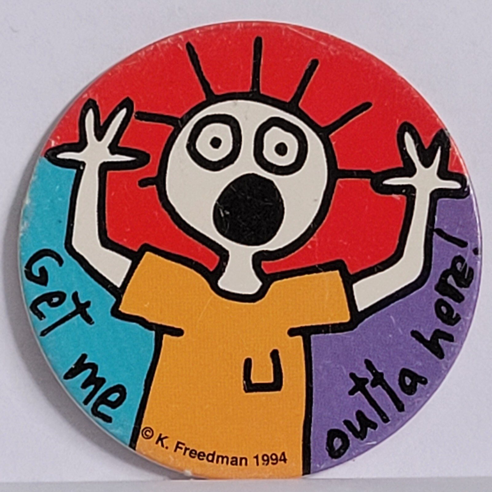 Vintage Pog * Big Jim * K Freedman #1 * Pink / Pink Number * Bin199