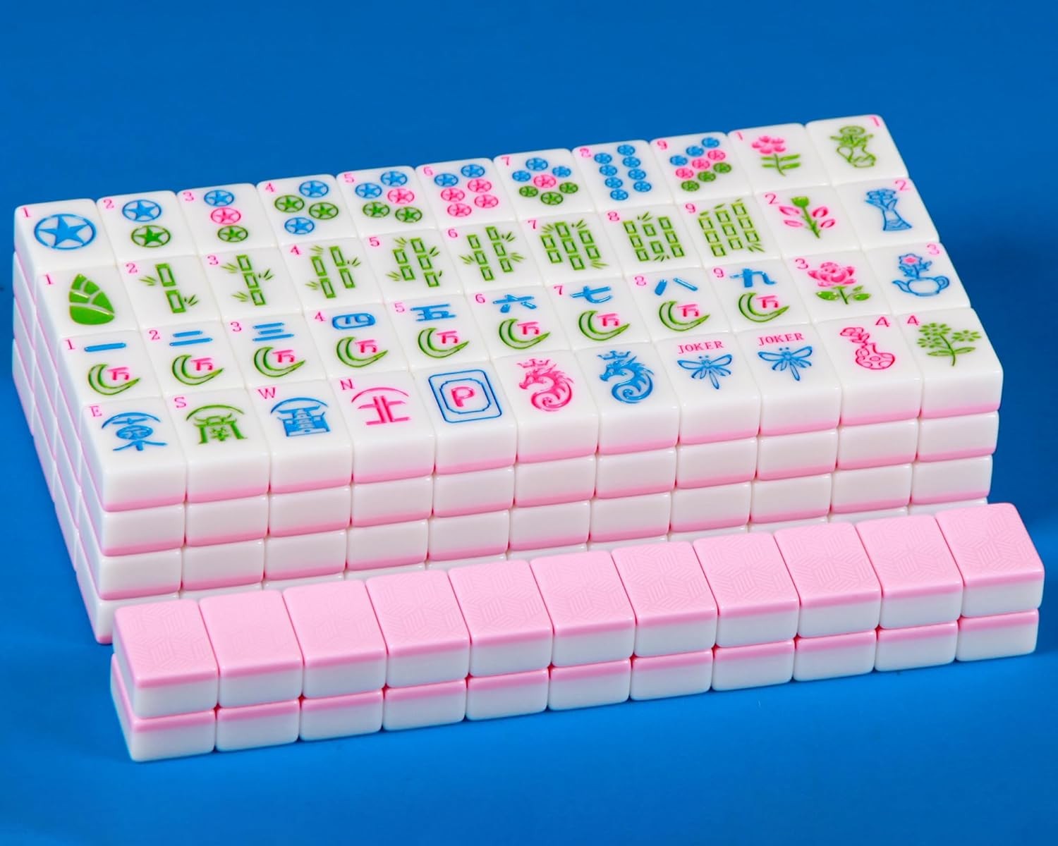 American Mahjong Set Pink 166 Mahjong Tile Set 1.2-Inch American Mahjong Tile Se